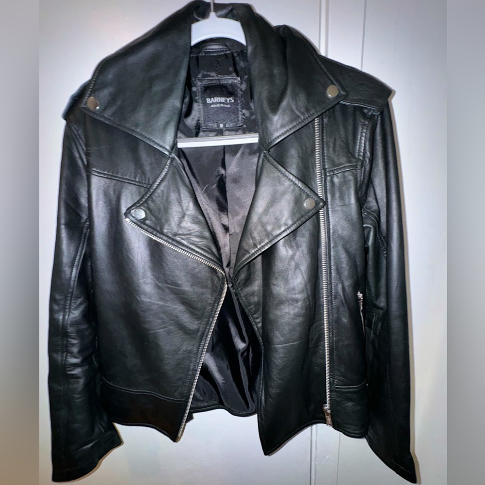 Women’s Leather Jacket Size 8 Barneys Orginals